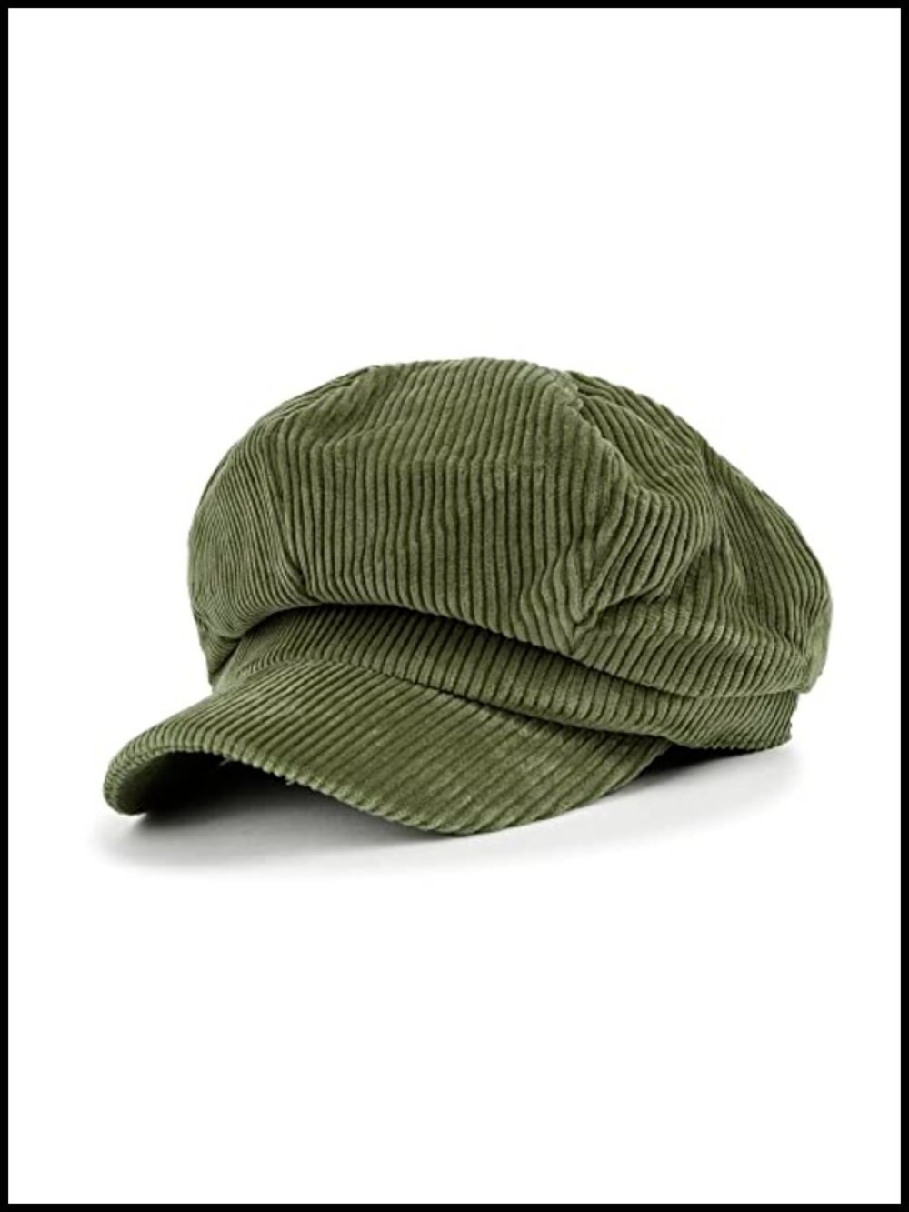 Washed Cotton Corduroy Newsboy Cabbie Cap Flat Hunting Hat